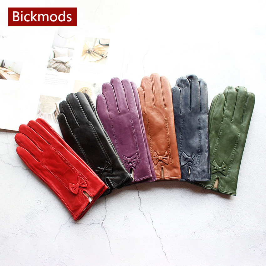 Leather Work Winter Gloves - Inverno quente colorido luvas de couro