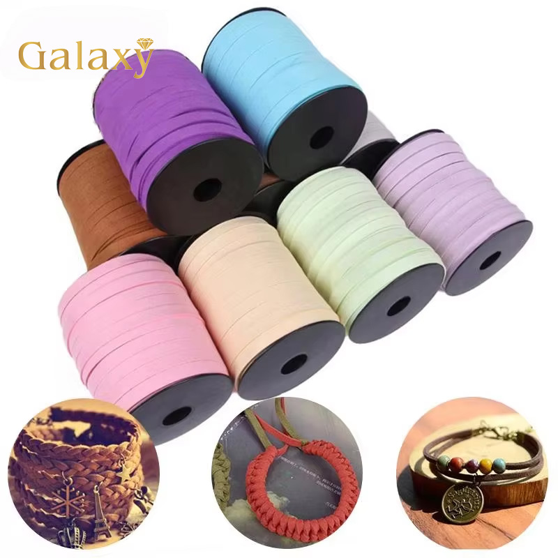 Leatherwork Diy - 10mm 45m/rolo coreano plana camurça falsa