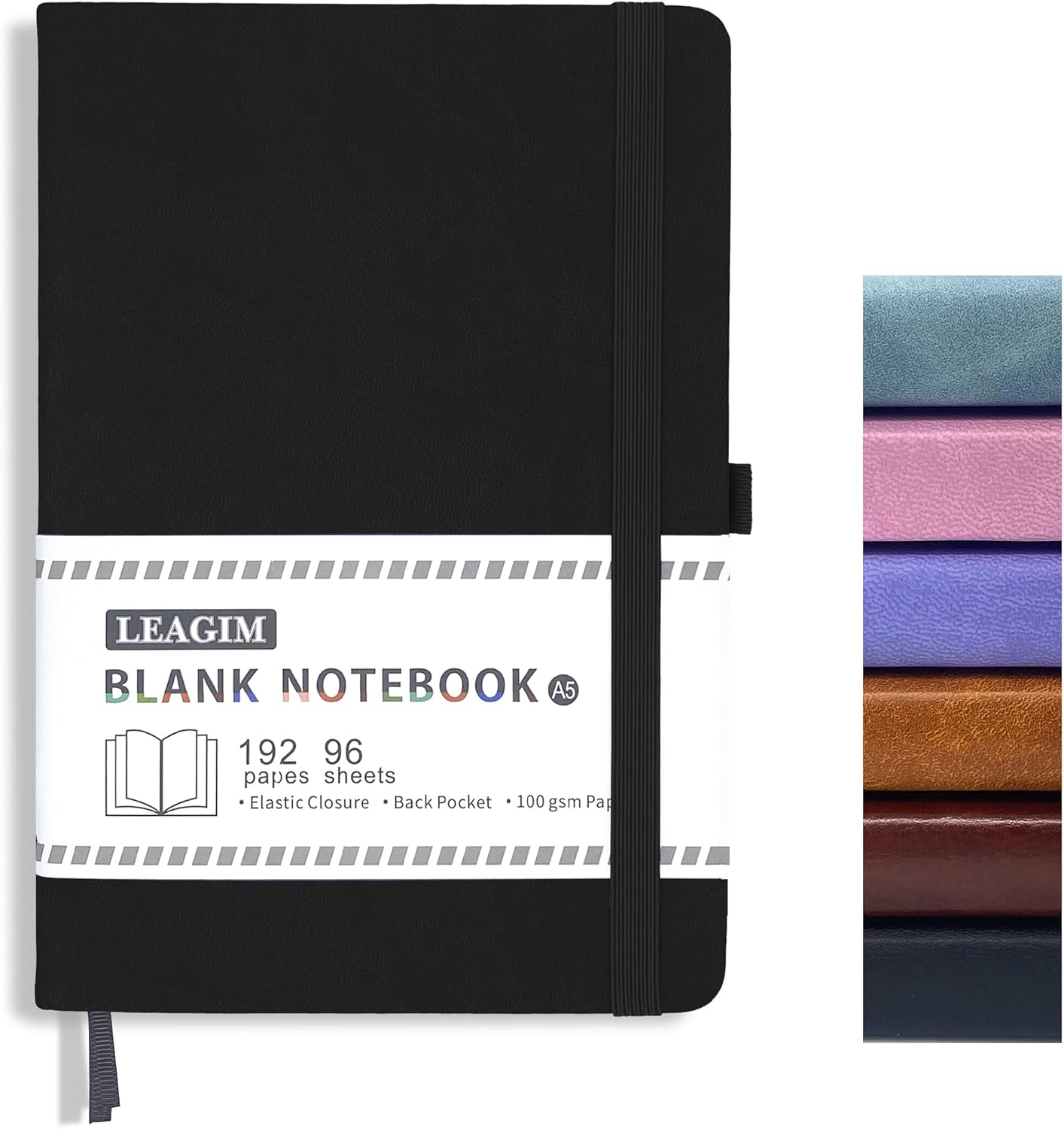 Leatherwork Products - Caderno em Branco A5 com 192