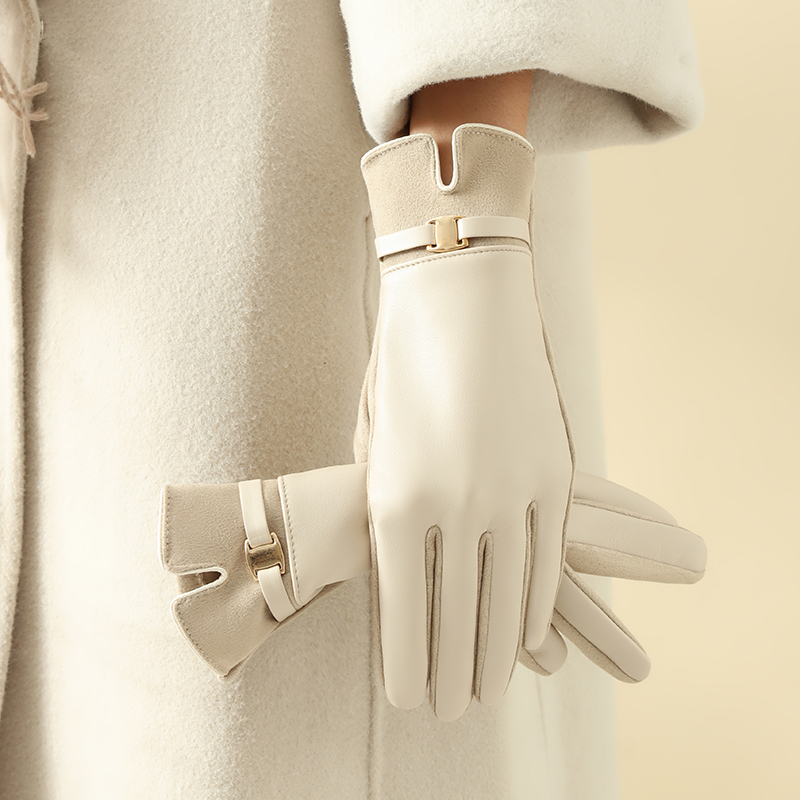 Leather Work Winter Gloves - 1 par de luvas para mulheres