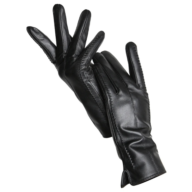 Leather Work Winter Gloves - Luvas de pele de carneiro femininas