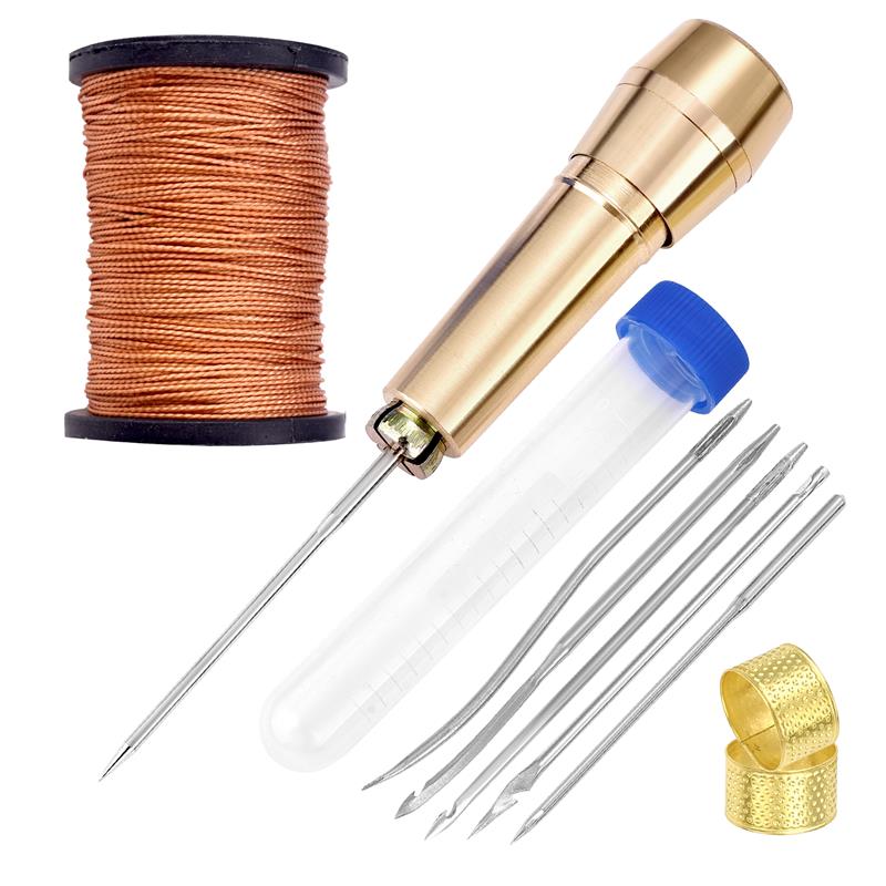 Leatherwork Thread - Kit de costura de couro furador
