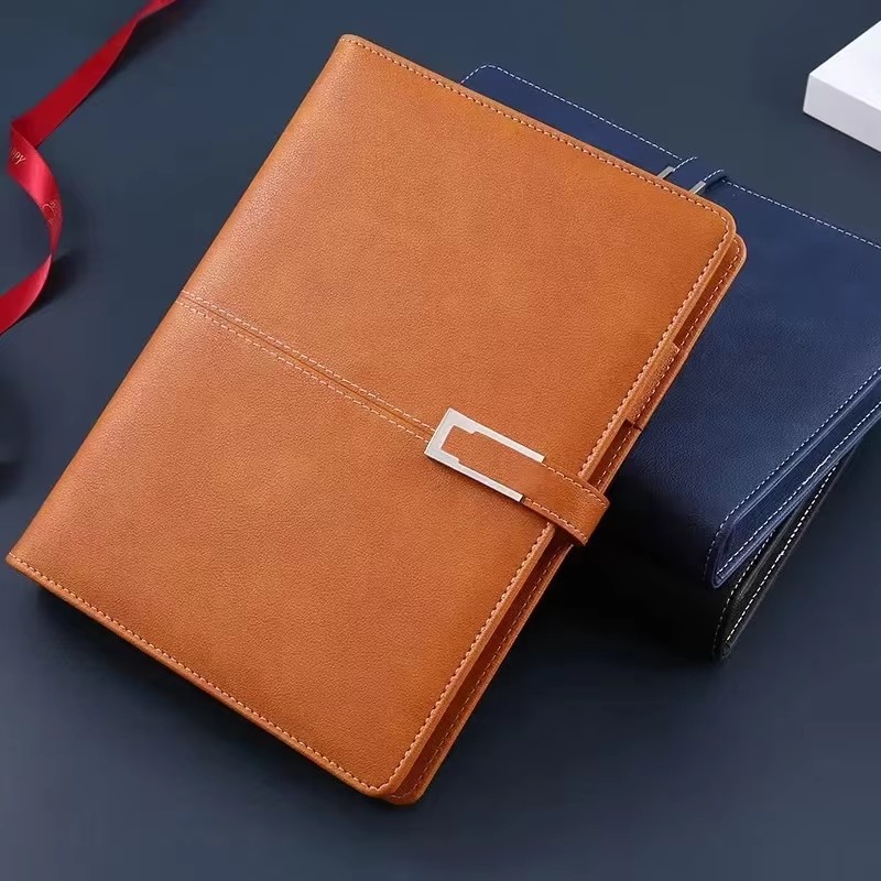 Leather Work Notebook - Caderno de capa dura A5 de