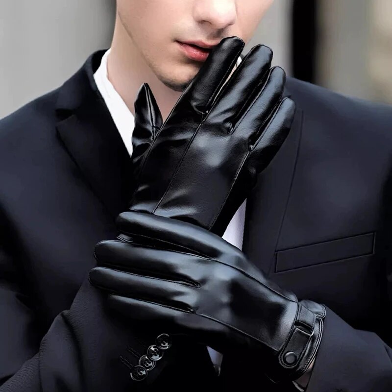 Leather Work Winter Gloves - Luvas de ciclismo ao ar livre