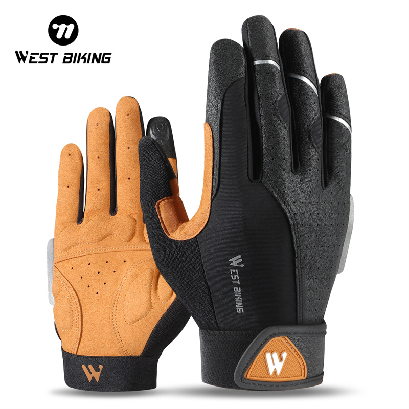 Leather Work Winter Gloves - West Biking-Luvas de ciclismo com dedo