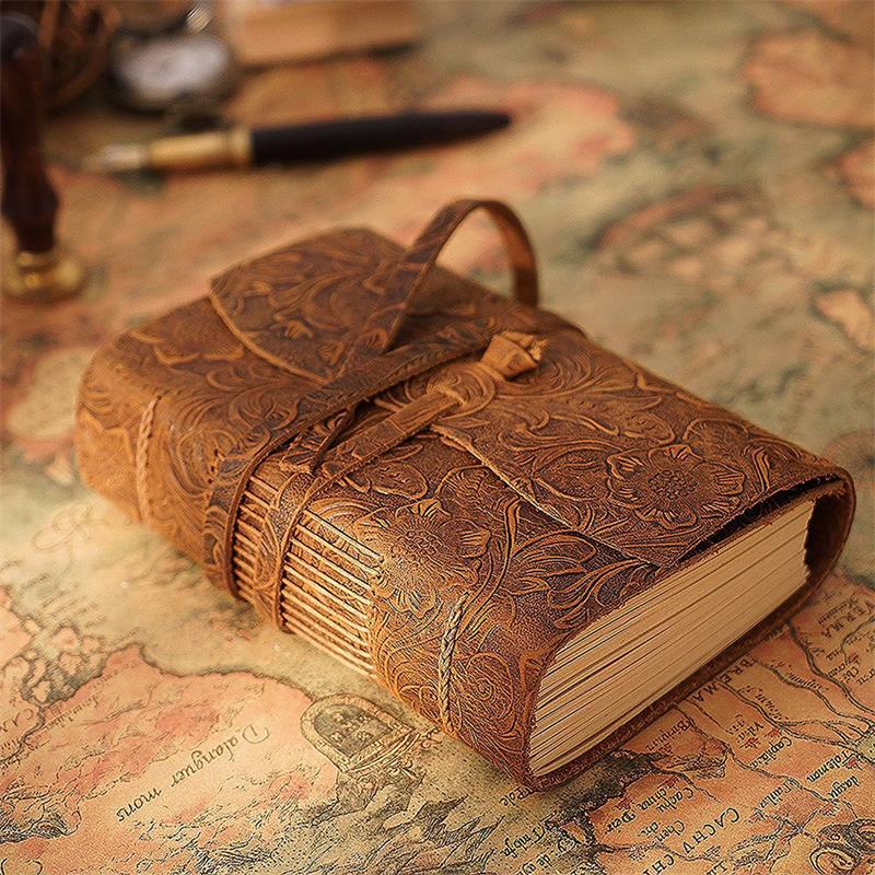 Leather Work Notebook - Caderno de couro feito à mão