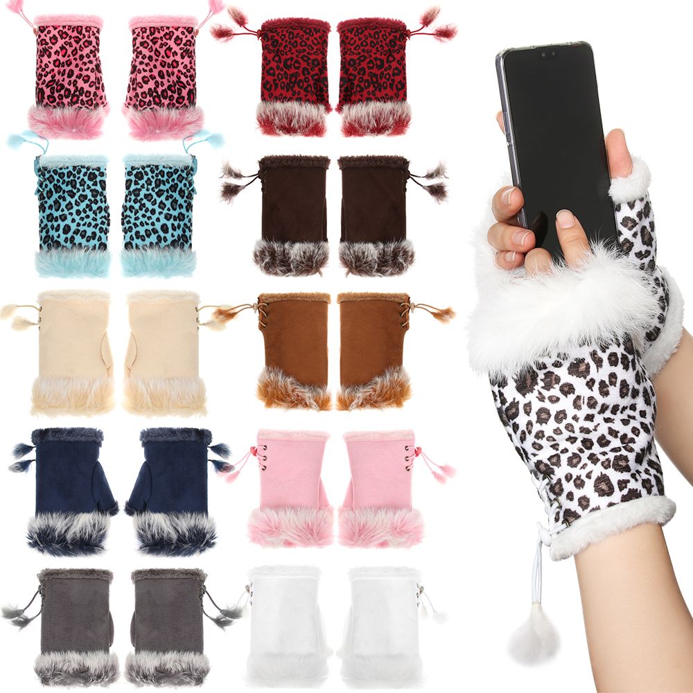 Luvas falsas de cabelo de coel - Leather Work Winter Gloves avaliação e preço