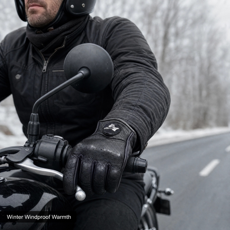 Luvas retrô para motocicleta,  - Leather Work Winter Gloves avaliação e preço