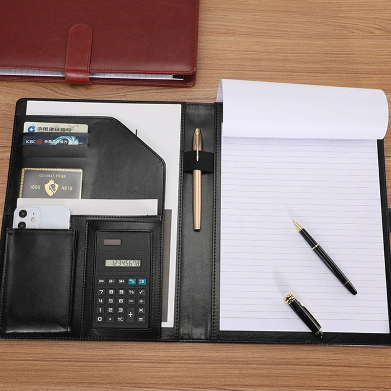 Pasta de portfólio executivo d - Leather Work Folder avaliação e preço