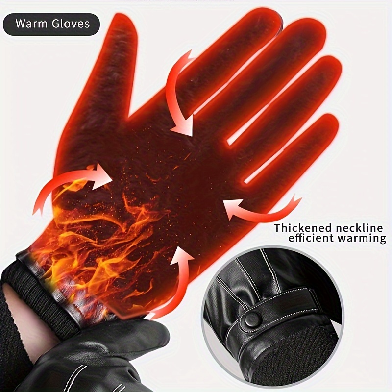 1 par luvas de inverno quente  - Leather Work Winter Gloves avaliação e preço