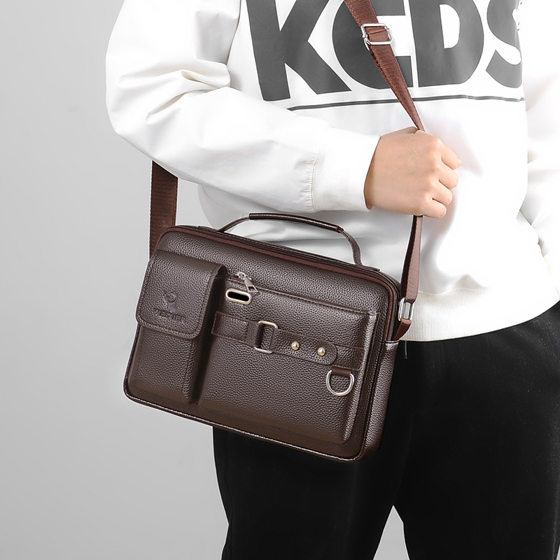 Marca masculina bolsa de ombro - Leatherwork Letters avaliação e preço