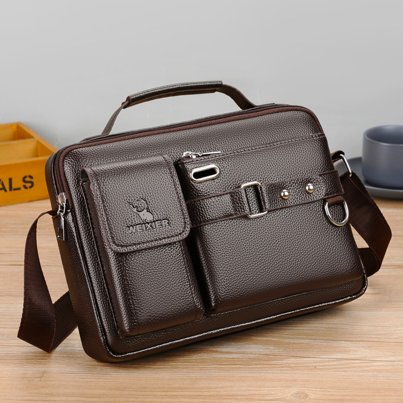 Marca masculina bolsa de ombro - Leatherwork Letters avaliação e preço