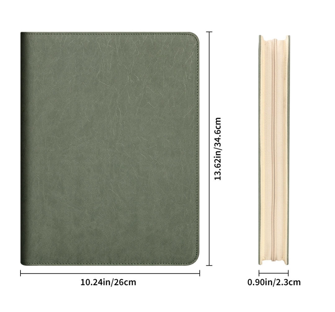 Nova pasta de padfólio com zíp - Leather Work Folder avaliação e preço