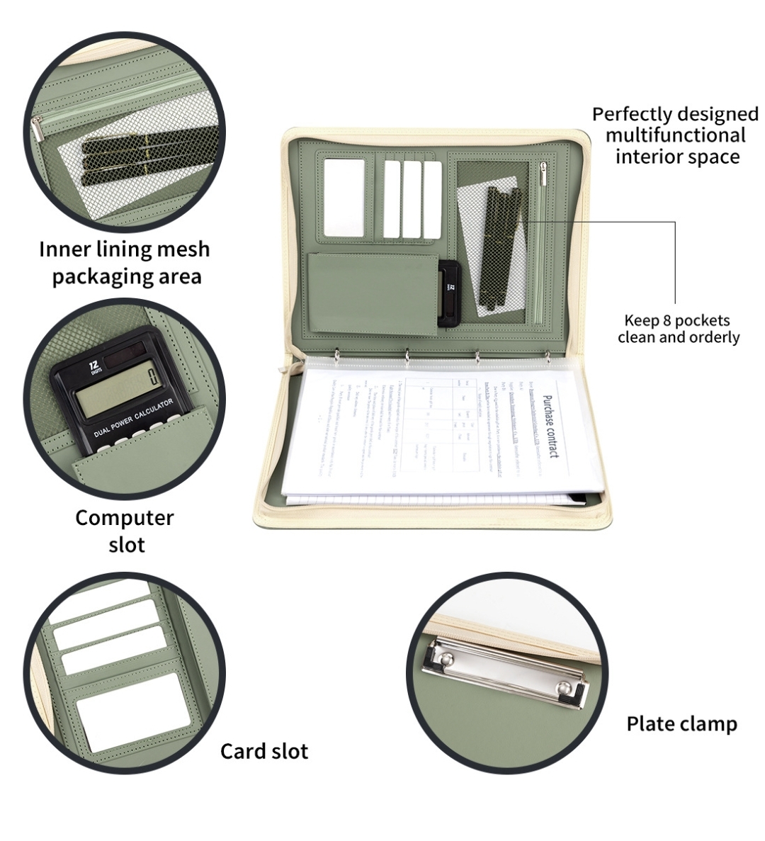 Nova pasta de padfólio com zíp - Leather Work Folder avaliação e preço