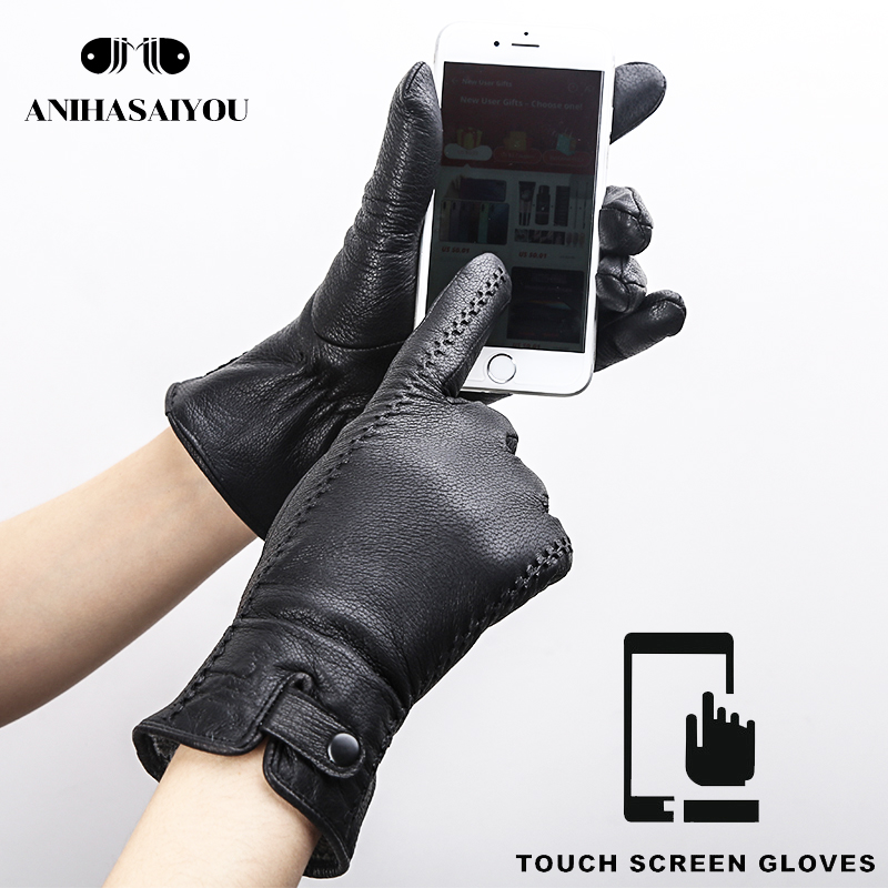 Moda Buckskin luvas de couro f - Leather Work Winter Gloves avaliação e preço