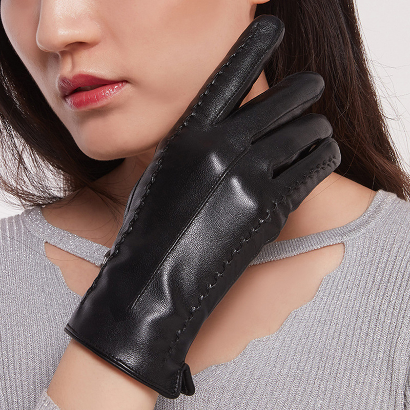 Luvas de pele de carneiro femi - Leather Work Winter Gloves avaliação e preço