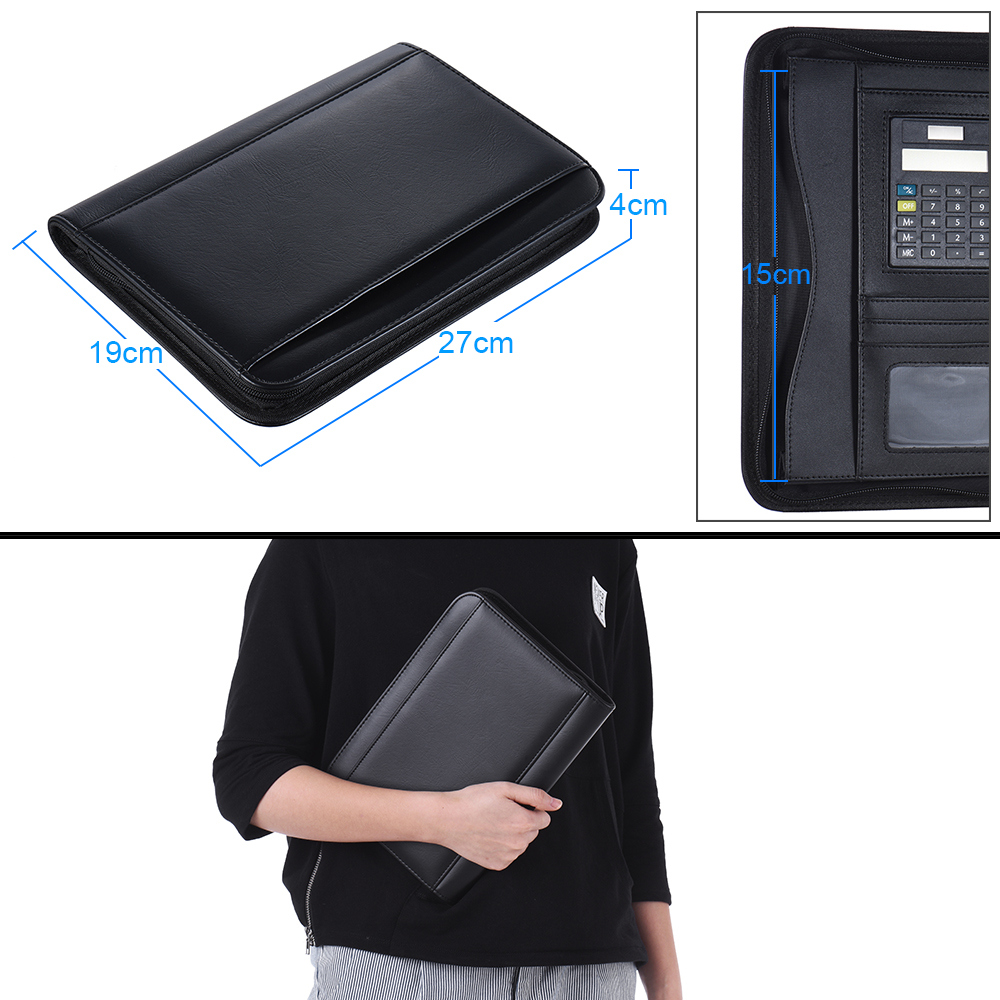 PU Leather Portfolio com fecho - Leather Work Folder avaliação e preço