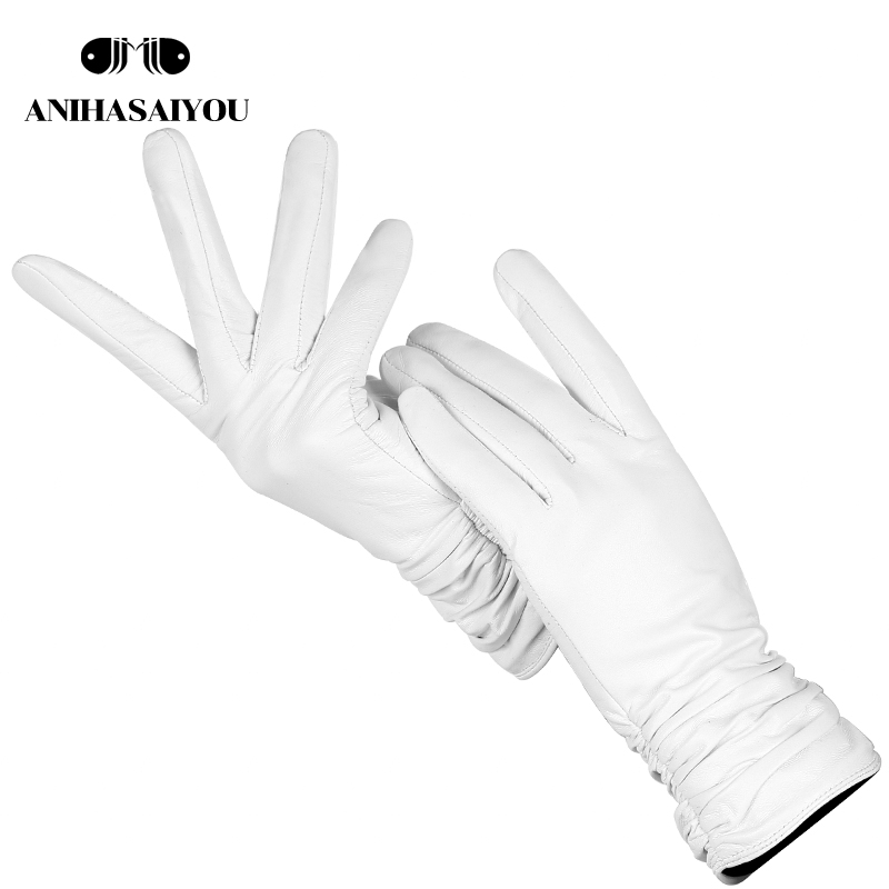 Luvas Brancas de Moda e Confor - Leather Work Winter Gloves avaliação e preço