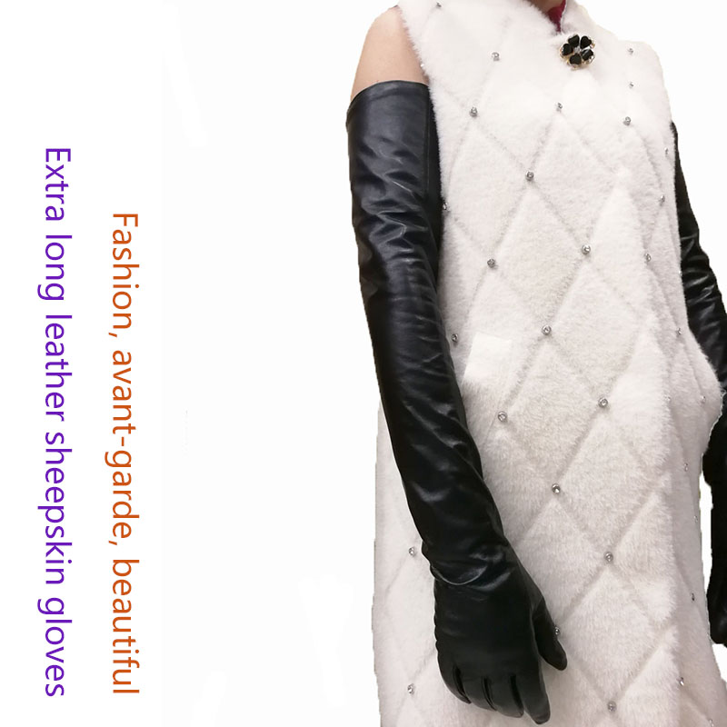 Luvas Femininas Longas de Pele - Leather Work Winter Gloves avaliação e preço