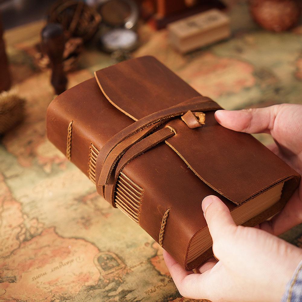 Caderno de couro feito à mão m - Leather Work Notebook avaliação e preço